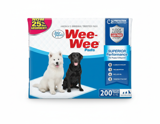 Four Paws Wee-Wee Superior Performance Unscented Pee Pads 200 Count