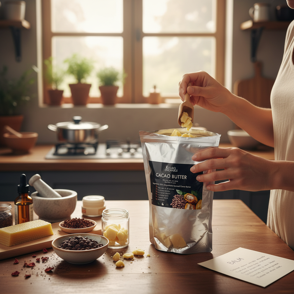 Kyabo Cocoa Butter - 3lb - Food Grade / Organic Cacao - DIY Balm, Cream & Crafts