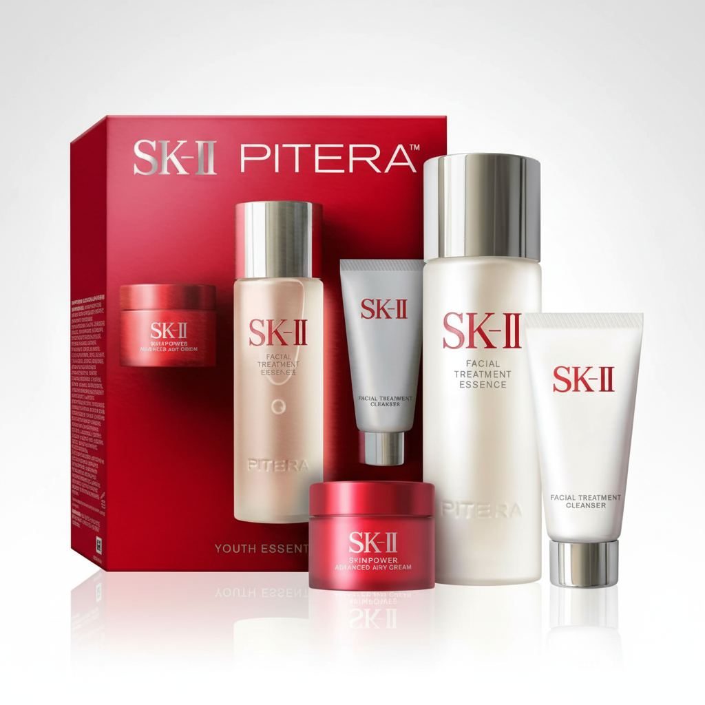 SK-II Youth Essentials Set: Cleanser, Essence & Cream - Anti-Aging & Texture Repair