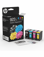 HP 923 Ink Cartridge 4-Pack - Black, Cyan, Magenta, Yellow - OfficeJet 8120/8130 - Instant Ink