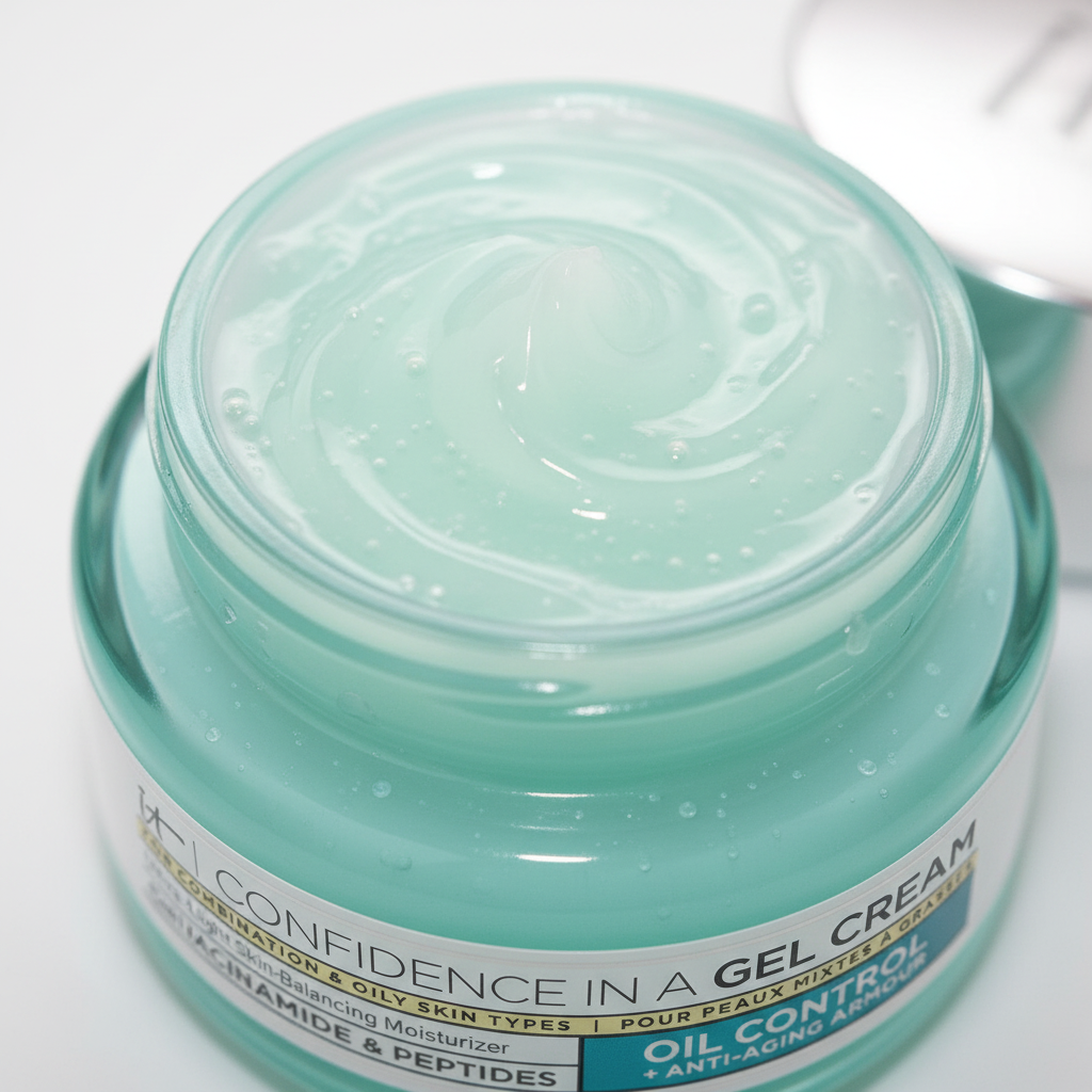 IT Cosmetics Confidence Gel Cream: Oil Control Moisturizer - Niacinamide & Peptides - 2.0 oz