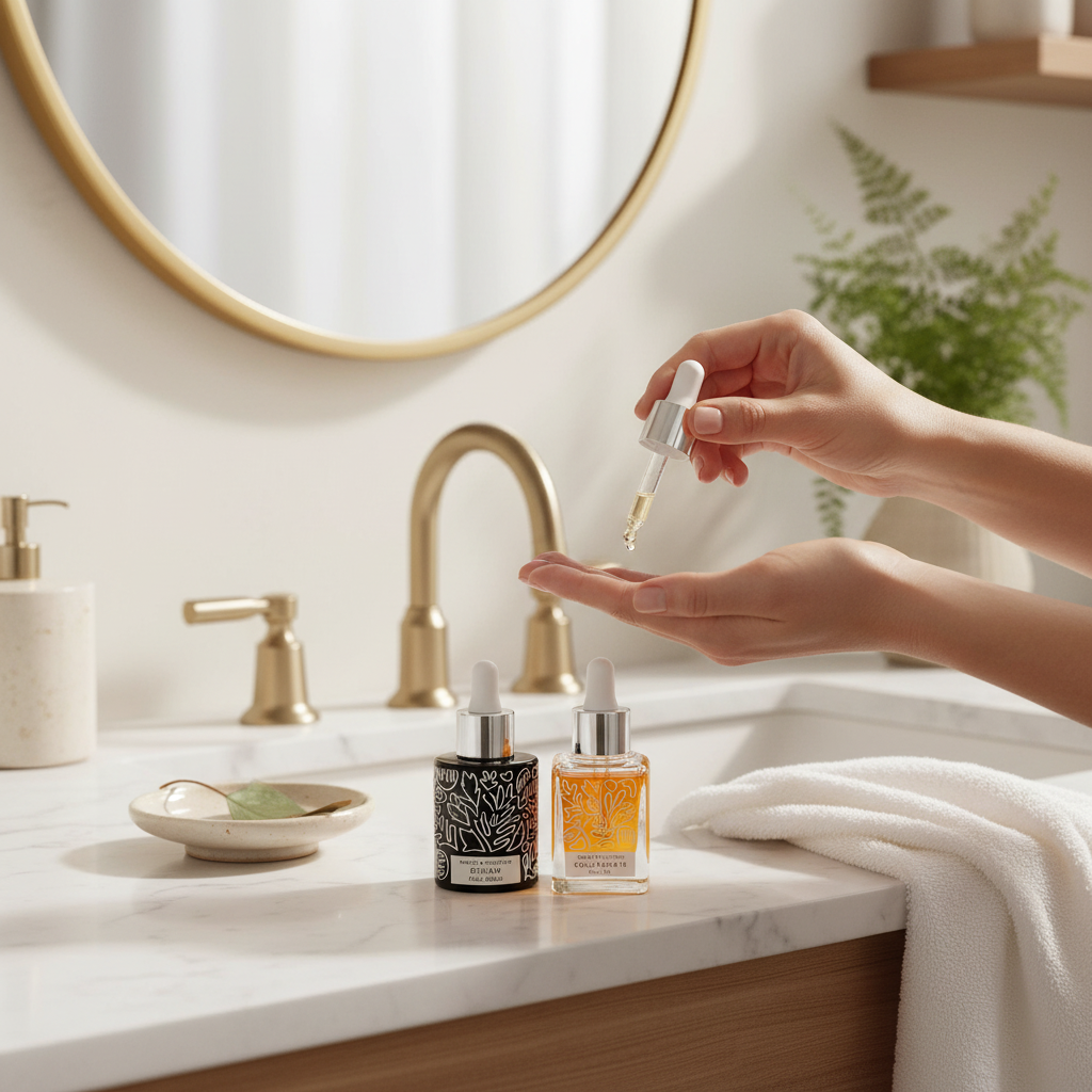 Naked & Thriving Night Set: Serum/Oil (30/35mL) Hyaluronic Acid & AHAs