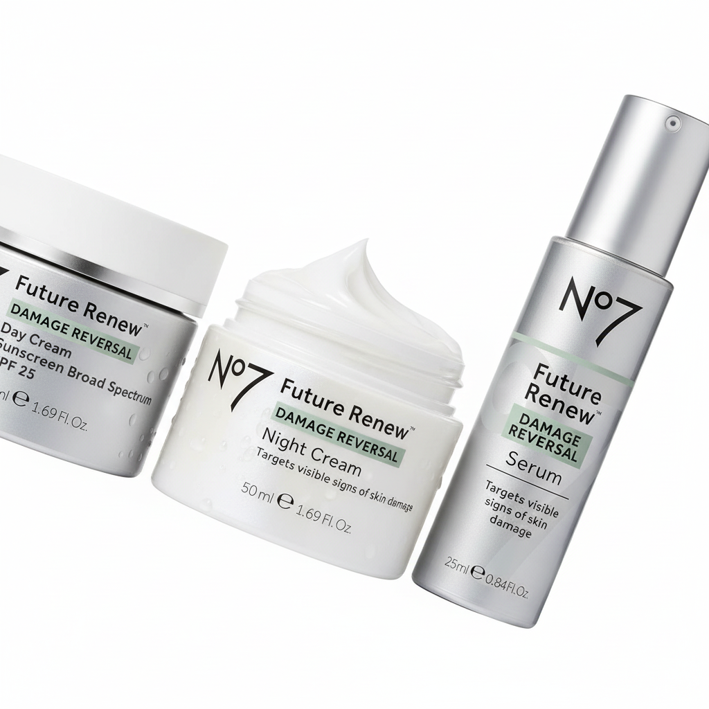 No7 Future Renew Anti-Aging Set: Serum, Day Cream SPF25 & Night Cream