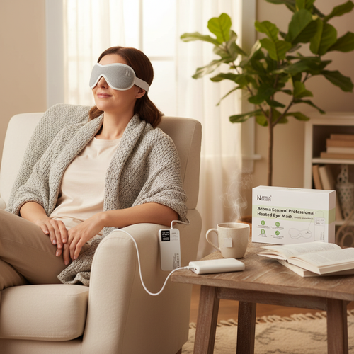 Aroma Season Heated Eye Mask: Dry Eye, Stye Relief / Rechargeable / Vibrating