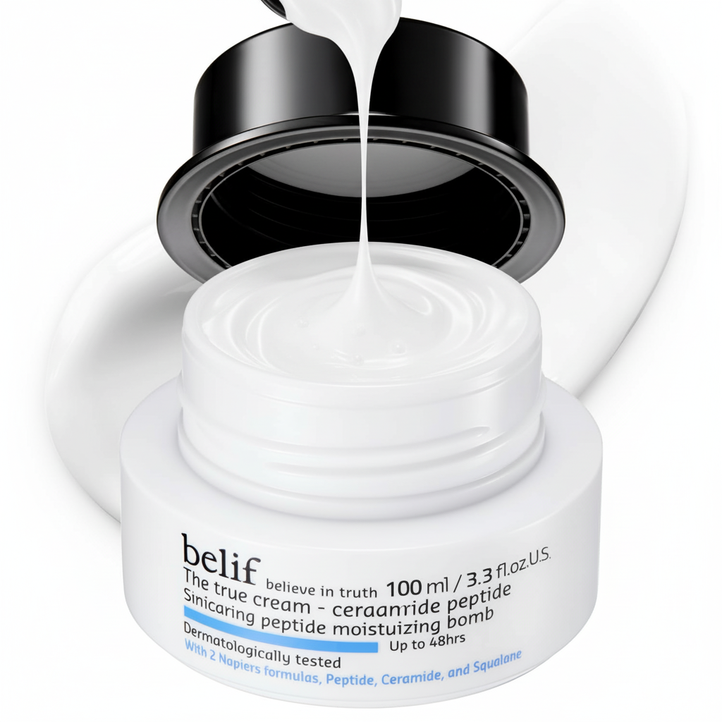 belif Moisturizing Bomb: Ceramide Peptide Cream, 100ml / 3.3 fl oz, 48hr Hydration