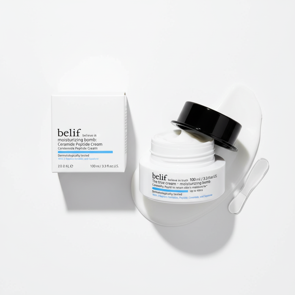 belif Moisturizing Bomb: Ceramide Peptide Cream, 100ml / 3.3 fl oz, 48hr Hydration