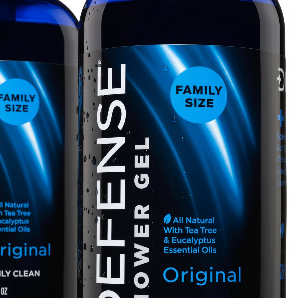 Defense Soap Tea Tree Body Wash - Athlete Odor Control & Skin Protection 32oz (2-Pack)