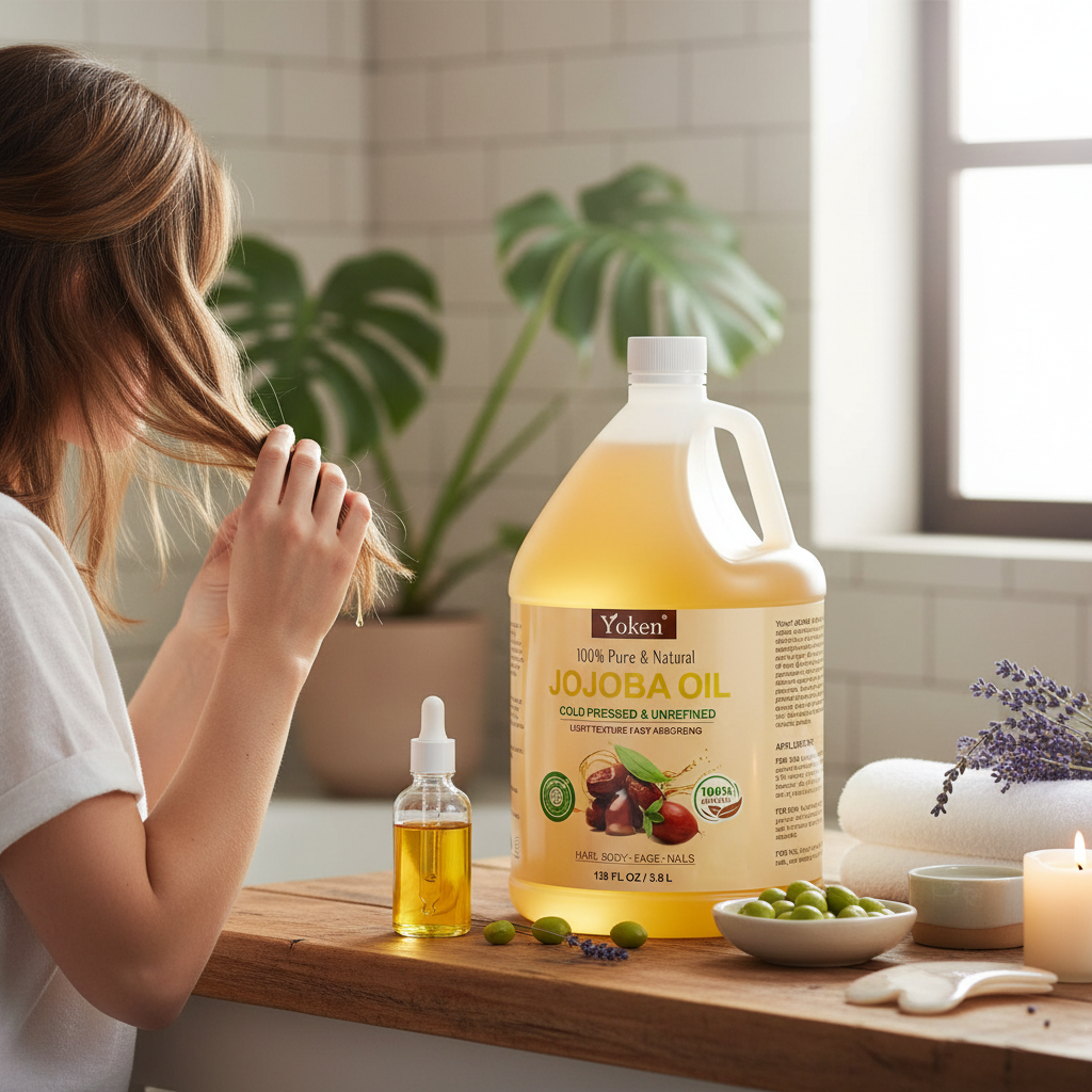 Jojoba Oil: 1 Gal (128oz) Pure Cold Pressed Unrefined Golden Virgin - Hair, Skin & Body