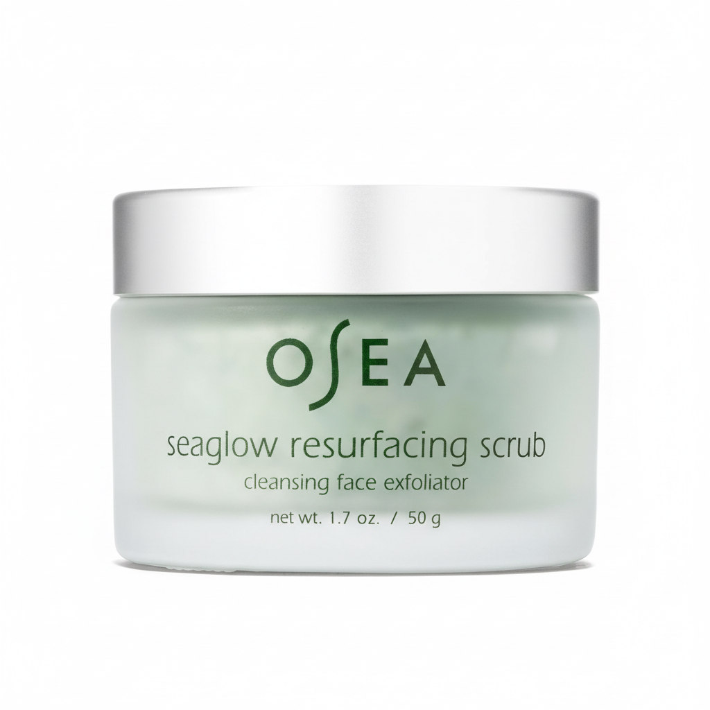 OSEA Seaglow Cleanser & Scrub 1.7oz - 2-in-1 Exfoliator - All Skin Types - Vegan
