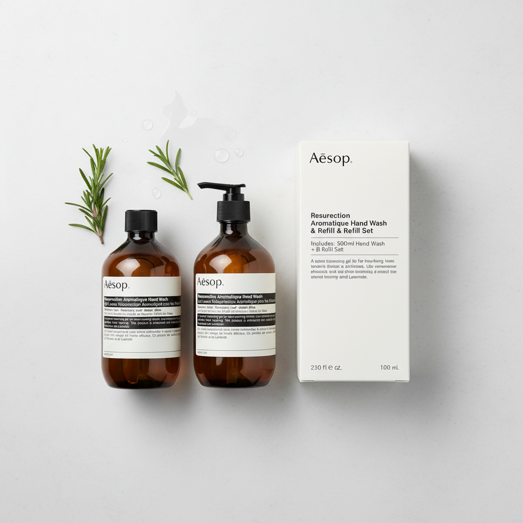 Aesop Resurrection Hand Wash & Refill: 500mL/16.9oz (2-Pack)