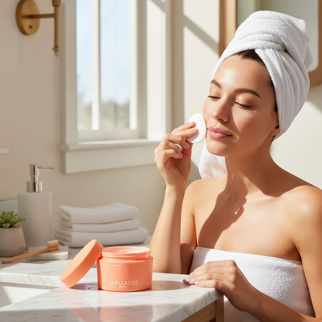 Barefaced Toning Pads (60) - Glycolic & Salicylic Acid - Exfoliate, Brighten, Pores, Anti-Aging