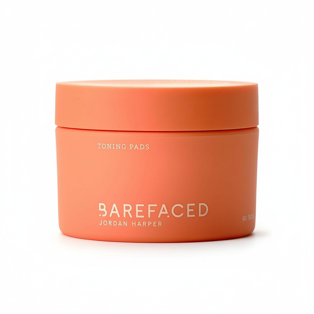 Barefaced Toning Pads (60) - Glycolic & Salicylic Acid - Exfoliate, Brighten, Pores, Anti-Aging