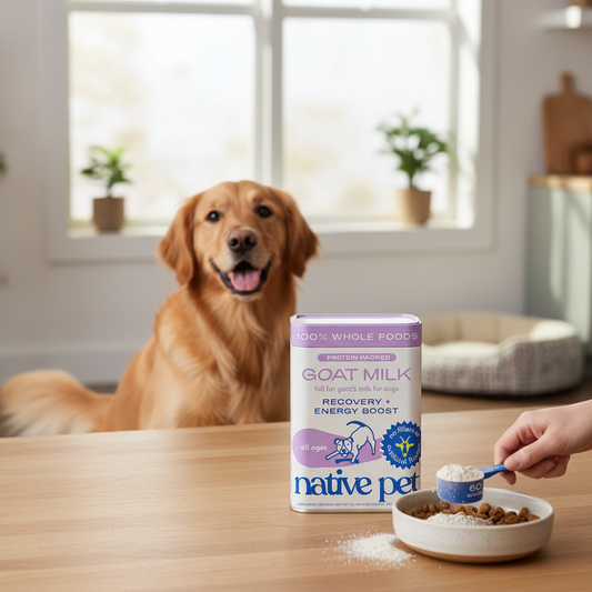 Native Pet Organic Goat Milk Powder for Dogs & Cats - 60 Scoops