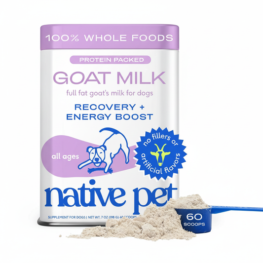 Native Pet Organic Goat Milk Powder for Dogs & Cats - 60 Scoops