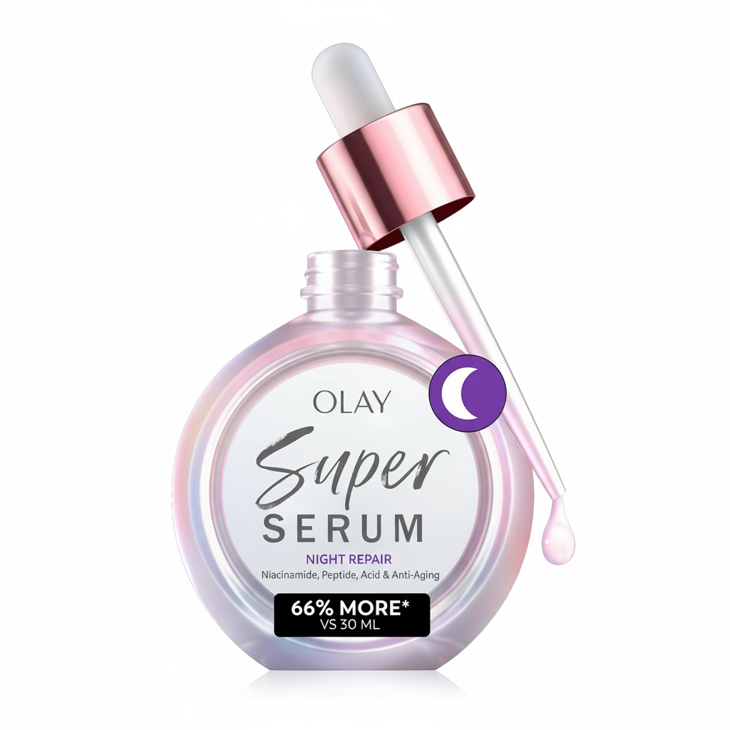 Olay Super Serum Night Repair - 1.7oz - Niacinamide, Peptide, Acid & Anti-Aging