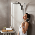 Rain Shower Head: High Pressure Handheld & Fixed Combo