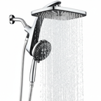 Rain Shower Head: High Pressure Handheld & Fixed Combo