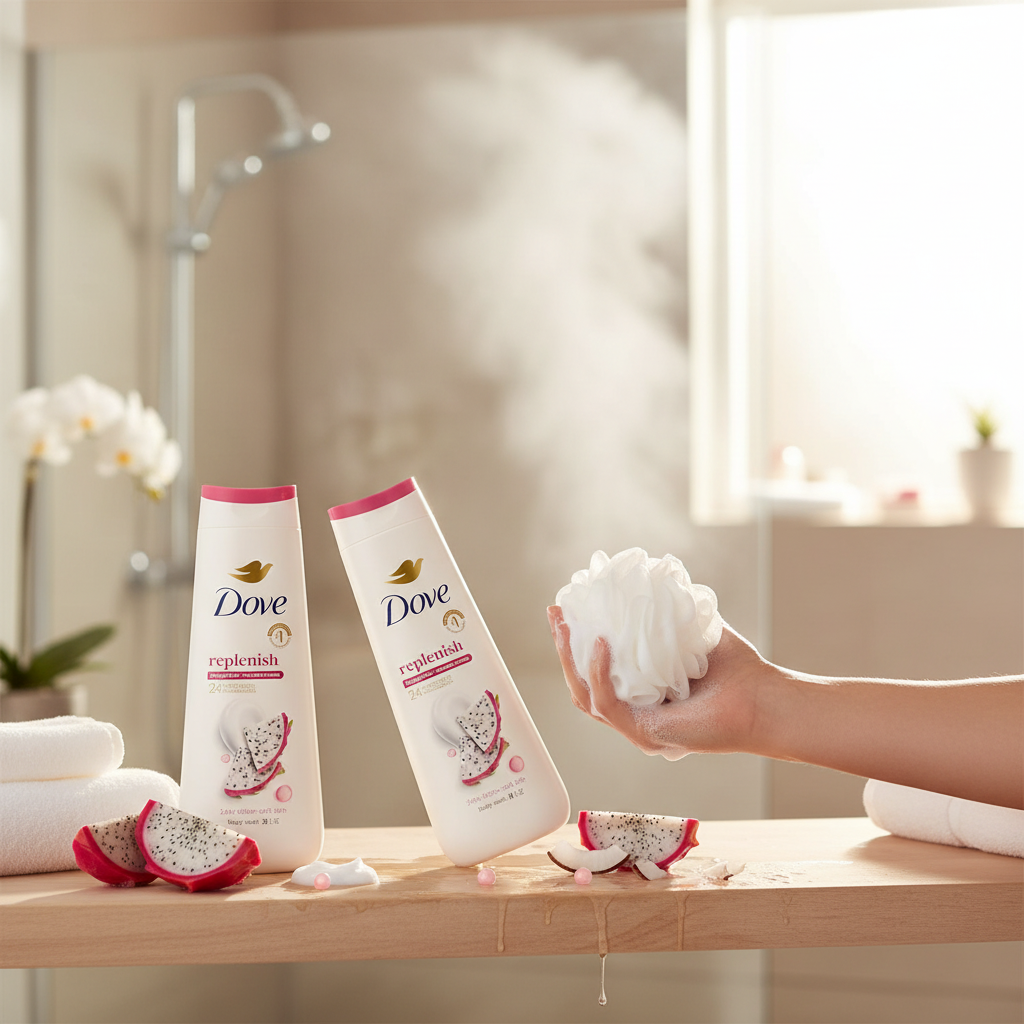 Dove Body Wash 4-Pack: Dragon Fruit & Coconut. Sulfate-Free