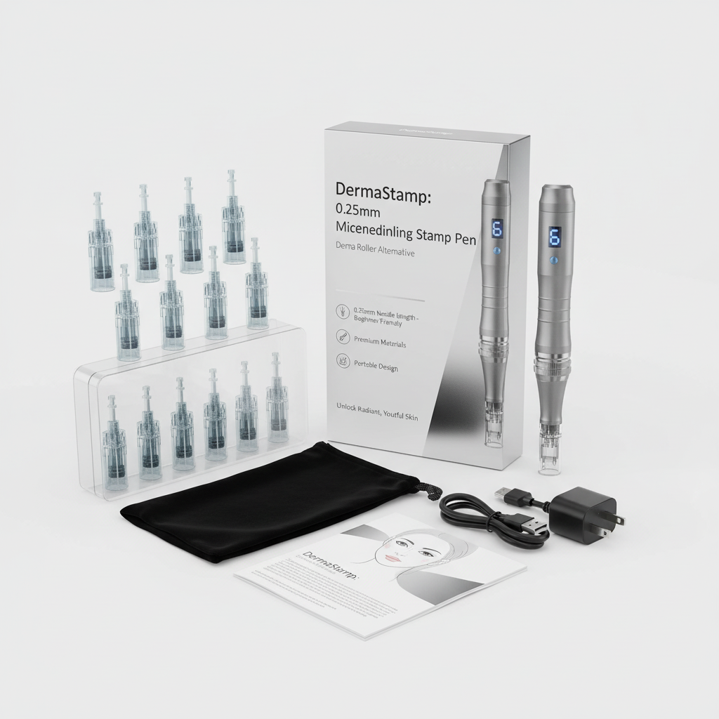 DermaStamp: 0.25mm Microneedling Stamp Pen - Derma Roller Alternative