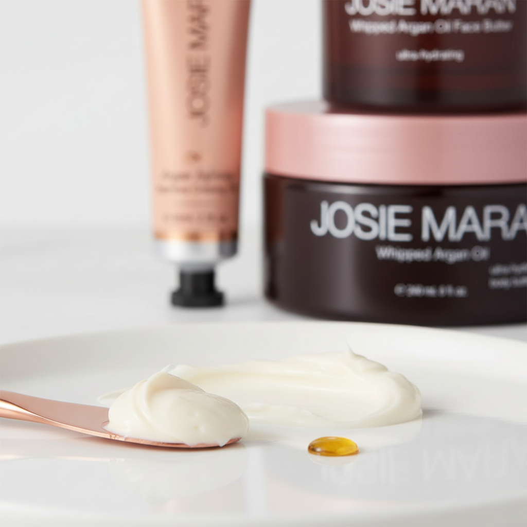 Josie Maran Glow Body Set: Argan Oil Cream, Face Cream & Body Butter
