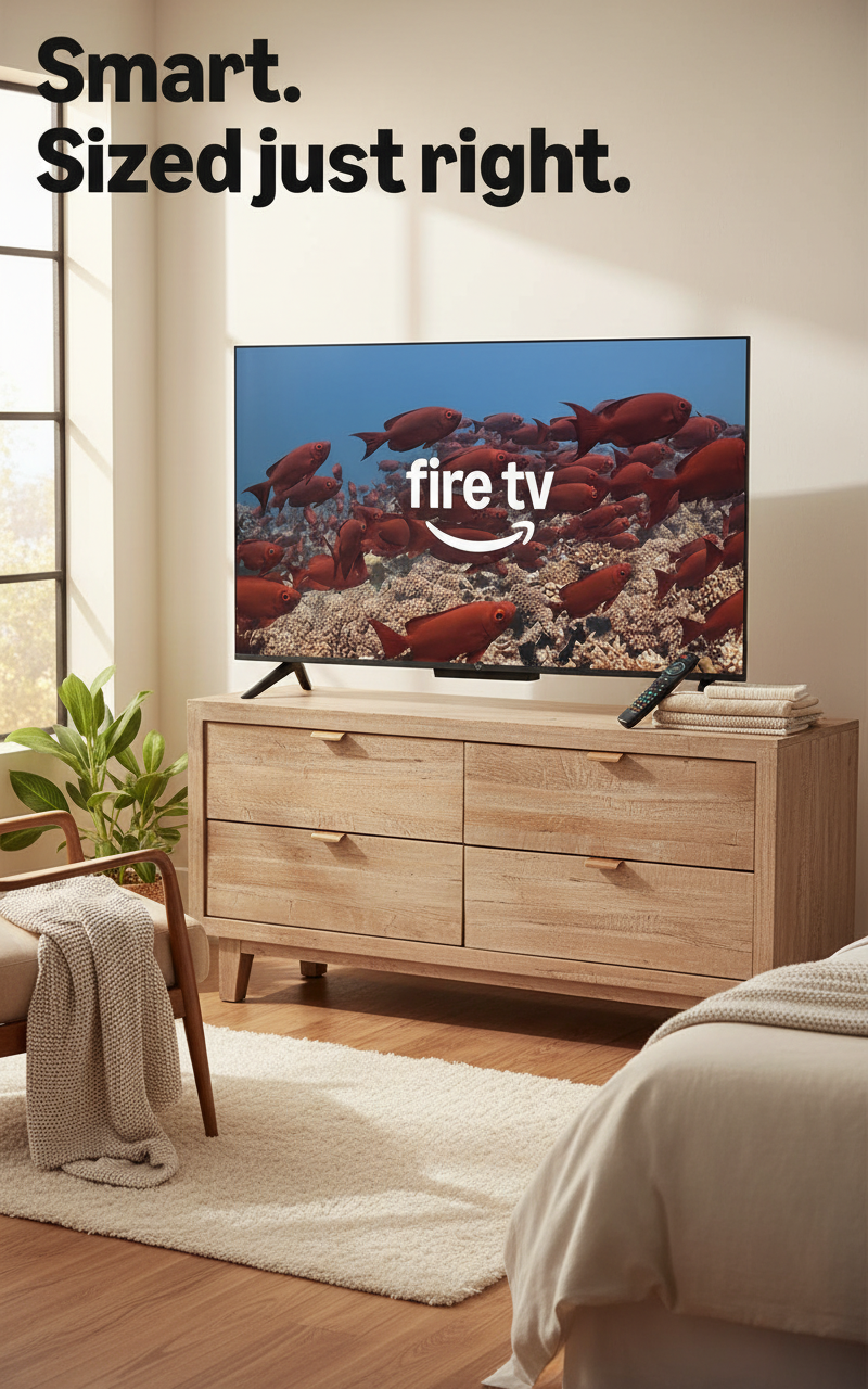 Amazon Fire TV 32" HD Smart TV Alexa, Fast Stream, Dolby Audio