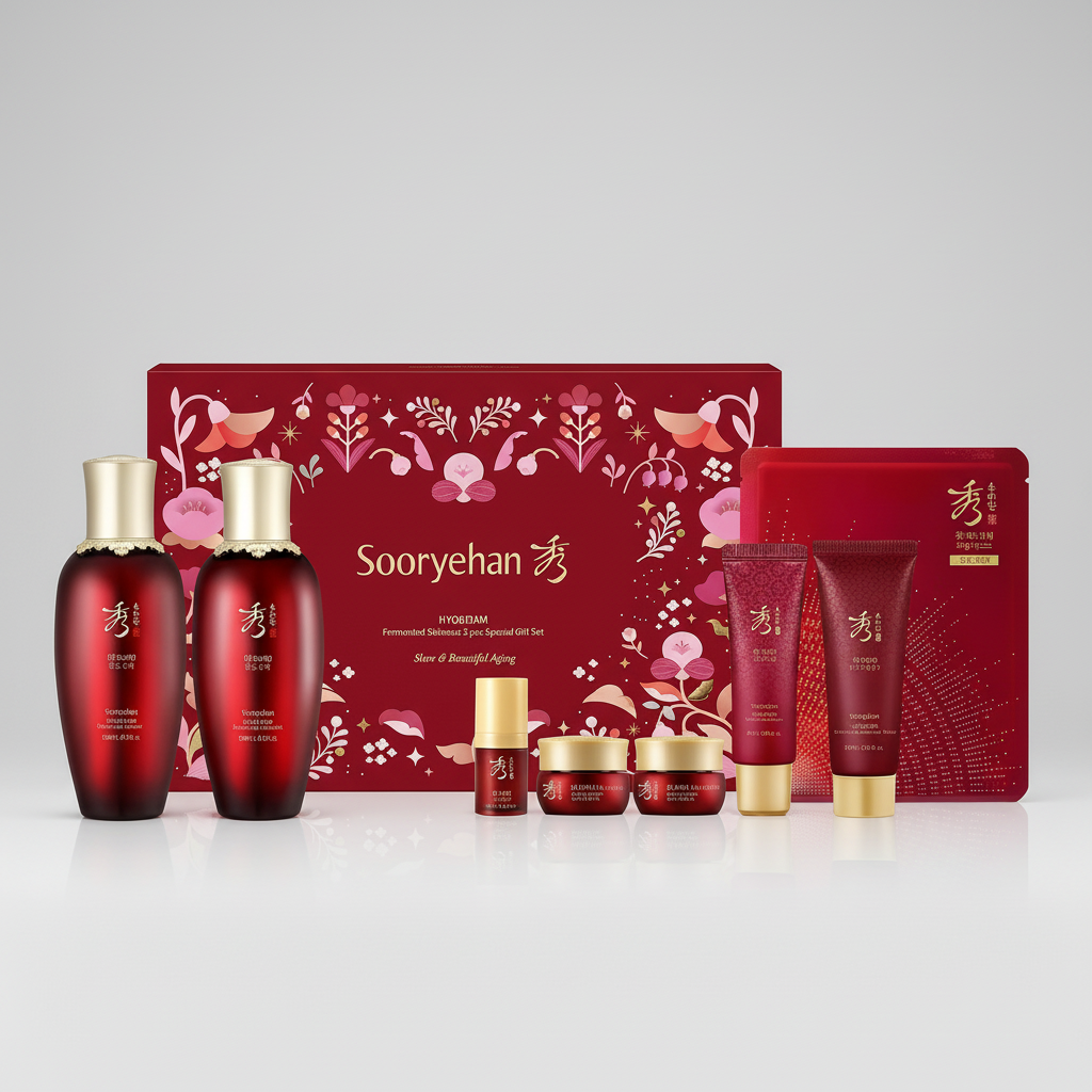Sooryehan Hyobidam Set (14oz) / Anti-Aging Korean Skincare / Toner, Cream & More
