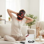 Red Light Face Mask/Neck - LED Therapy, Rechargeable, Timer