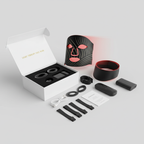 Red Light Face Mask/Neck - LED Therapy, Rechargeable, Timer