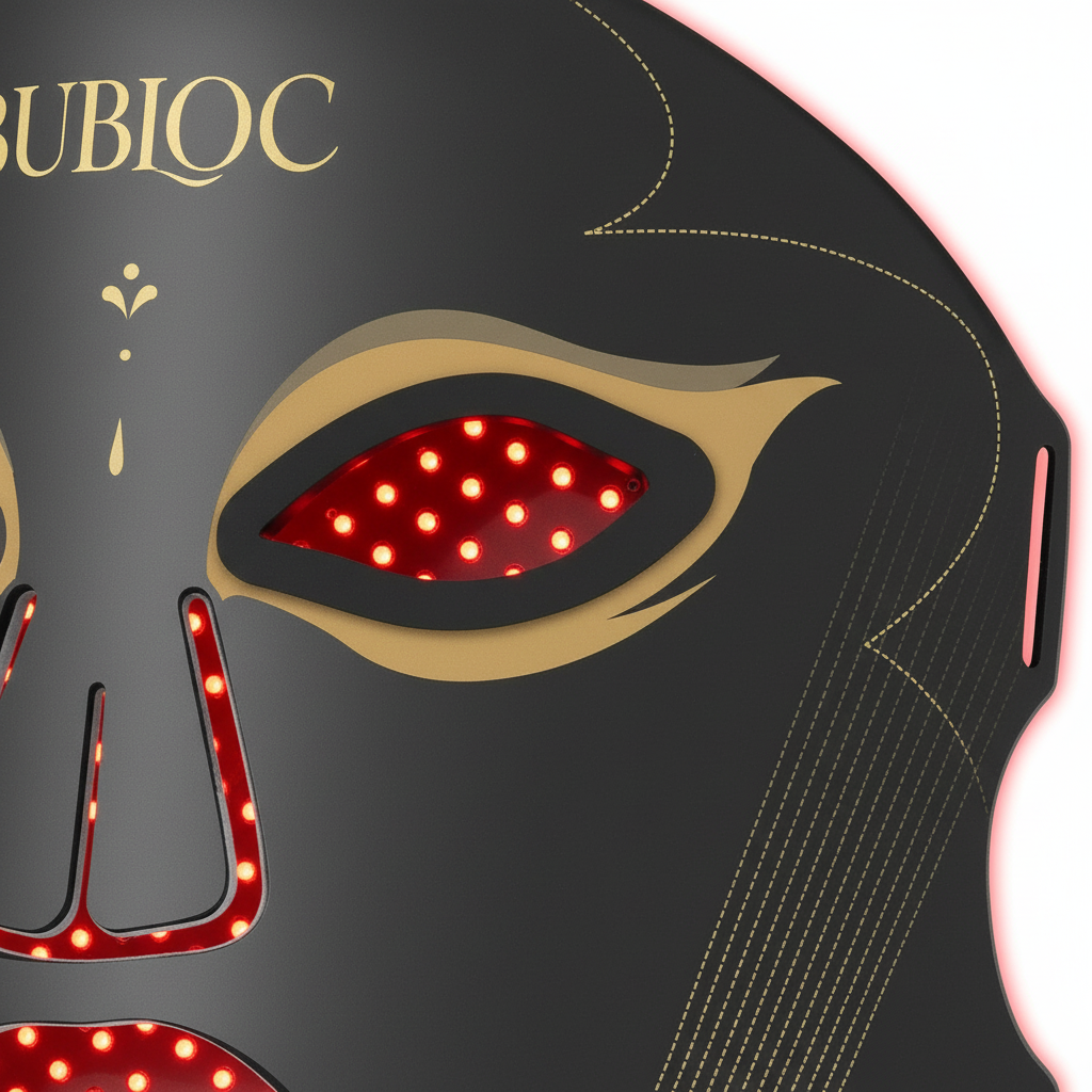 Red Light Therapy Mask, 5-Level LED 630/850nm, Face & Neck