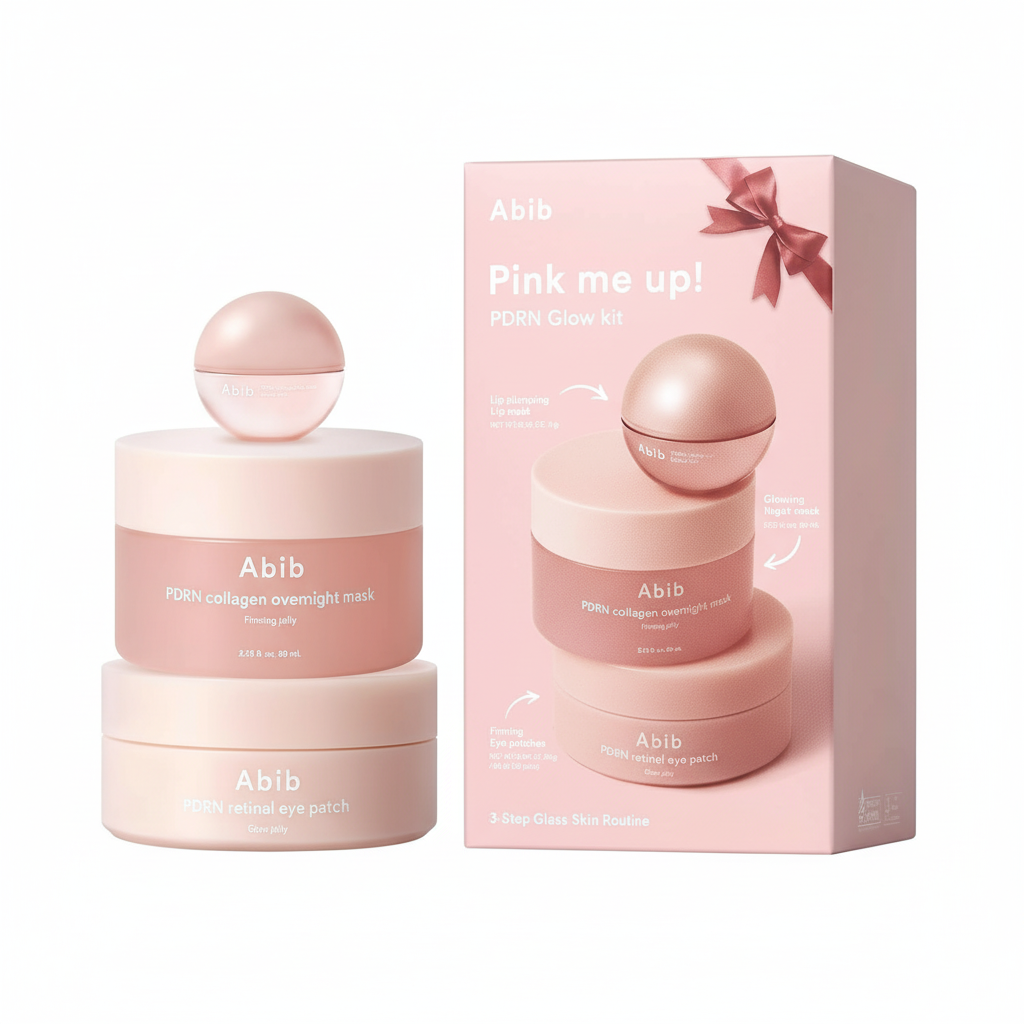 Abib Pink Me Up Kit: PDRN Mask Set / Glass Skin / Korean Skincare