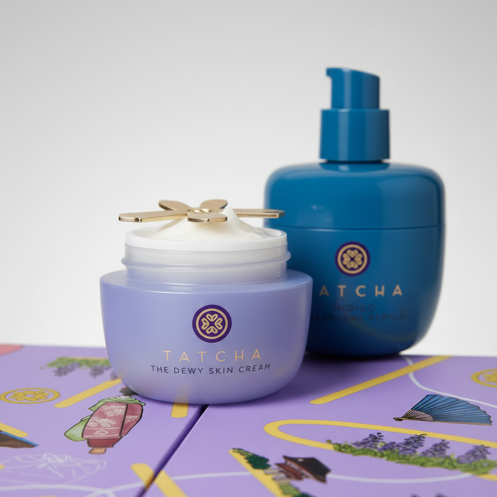 TATCHA Dewy Skin Cream & Indigo Serum Set - AM/PM Moisture Duo ($164 Value)