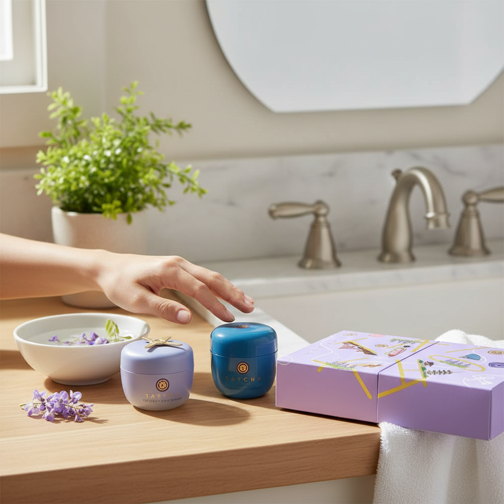 TATCHA Dewy Skin Cream & Indigo Serum Set - AM/PM Moisture Duo ($164 Value)