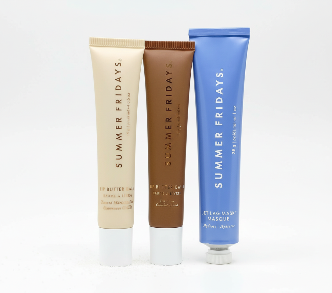 Summer Fridays Lip Balm Trio: Hot Cocoa, Marshmallow & Jet Lag