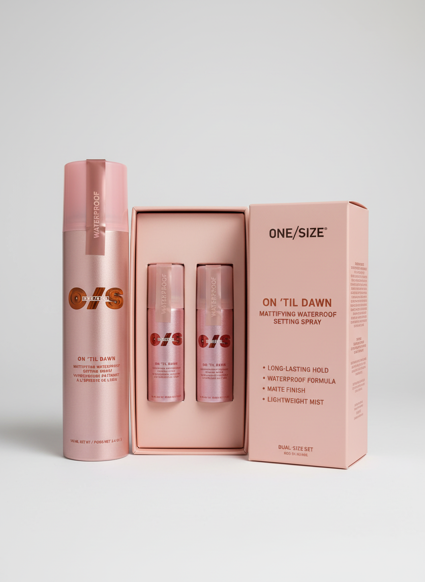 On 'Til Dawn Setting Spray Duo: Waterproof Mattifying - Full & Travel Size