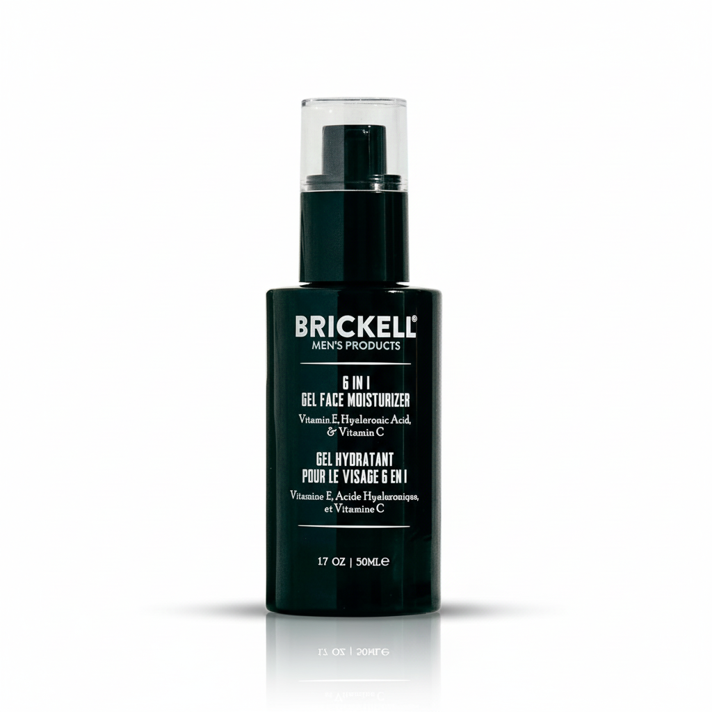 Brickell Men's 6-in-1 Face Moisturizer Gel 1.7oz, Unscented