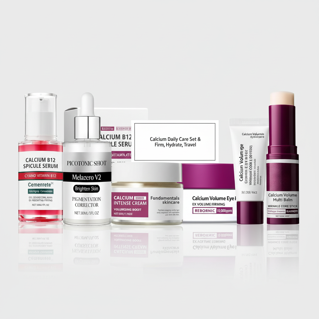 Calcium Daily Care Set & Balm: Firm, Hydrate, Travel